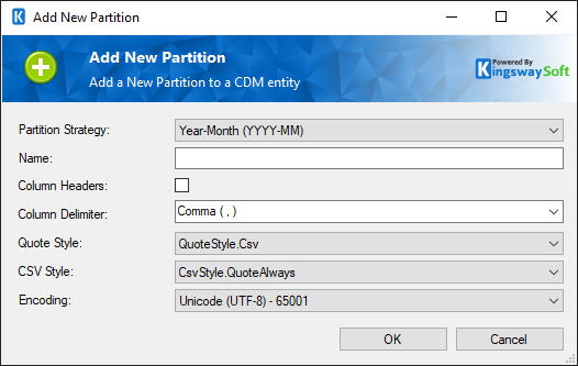 SSIS CDM Destination component - Add New Partition